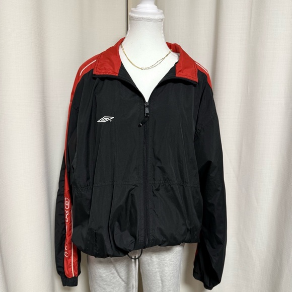 Umbro Jackets & Blazers - Umbro Vintage Black and Red Men's windbreaker